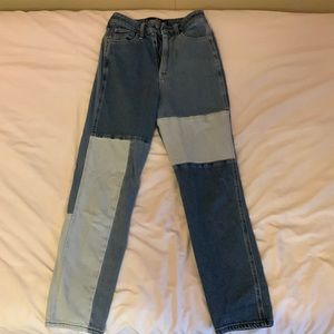 Hollister patched two-tones jeans
